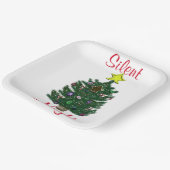 Kerstboom Stille nacht Papieren Bordje (Gebogen)