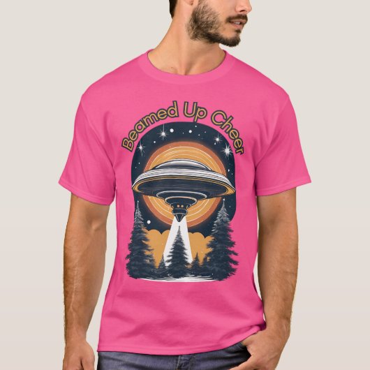 Kerstboom straalt door UFO T-shirt (Voorkant)