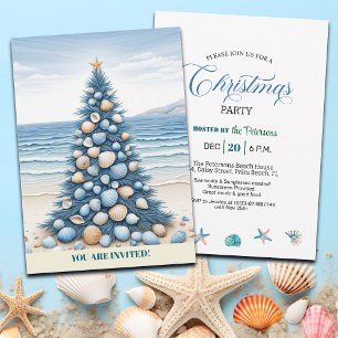 Kerstboom Strand Kerstfeest  Kaart