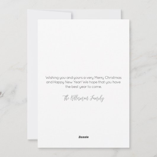 Kerstboom Strand Mele Kalikimaka Feestdagenkaart (Achterkant)