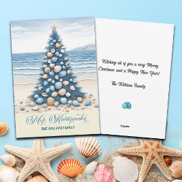 Kerstboom Strand Mele Kalikimaka Feestdagenkaart