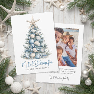 Kerstboom Strand Mele Kalikimaka Foto Feestdagenkaart