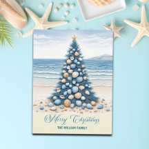Kerstboom Strand Prettig Kerstfeest