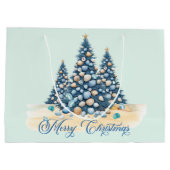 Kerstboom Strand Prettig Kerstfeest Groot Cadeauzakje (Achterkant)