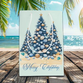 Kerstboom Strand Prettig Kerstfeest Medium Cadeauzakje