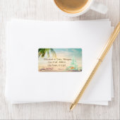 Kerstboom, strand, Starfish, Seastar-feestdag Etiket (Insitu)