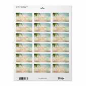 Kerstboom, Strand, Zeester, Zeester Vakantie Etiket (Full Sheet)