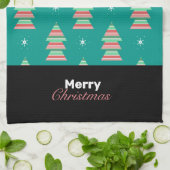 Kerstboom Strepen Patroon Keukenhanddoek (Gevouwen)
