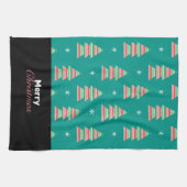 Kerstboom Strepen Patroon Keukenhanddoek (Horizontaal)