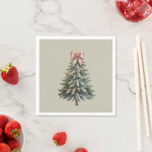 Kerstboom Strik Coquette Kerstmis Servet (Insitu)