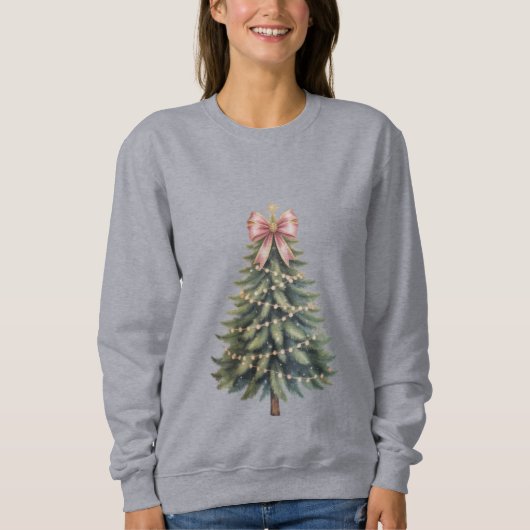Kerstboom Strik Coquette Kerstmis Trui (Voorkant)