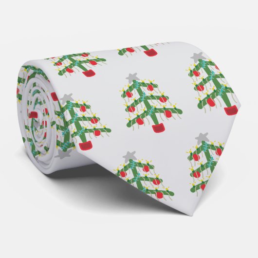 Kerstboom Stropdas (Opgerold)