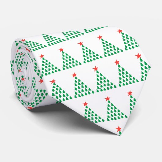 kerstboom stropdas (Opgerold)