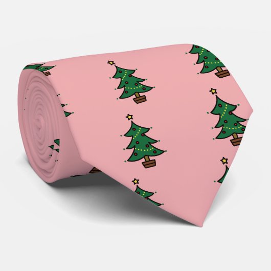 kerstboom stropdas (Opgerold)