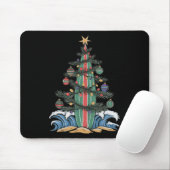 Kerstboom Surfplank _1 Muismat (Met muis)