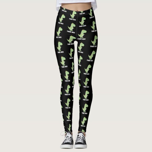 kerstboom T Rex Dinosaur Funny Gift Leggings (Voorkant)