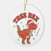 Kerstboom T-Rex Grappige Dinosaur Kerst Ornament C (Links)