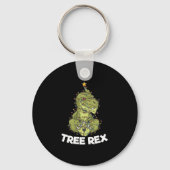 Kerstboom T-Rex Xmas Lights Pun Gift Sleutelhanger (Voorkant)