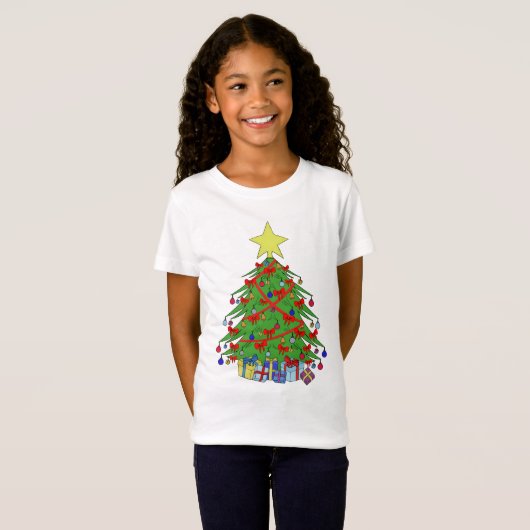 kerstboom t-shirt (Voorkant volledig)