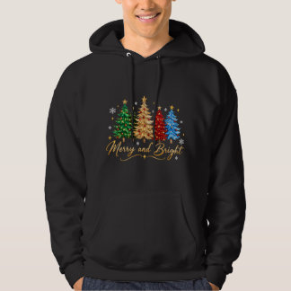 Kerstboom T-shirt 'Merry and Bright'