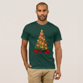 Kerstboom - T-shirt met mousserende mest (Voorkant volledig)
