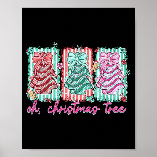 Kerstboom Taarten Debbie Becky Jen Cake Lovers Poster (Voorkant)