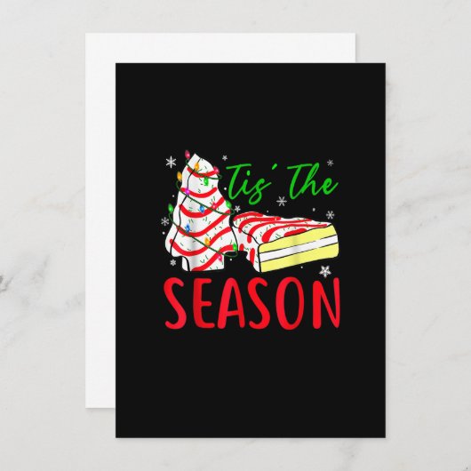 Kerstboom Taarten Debbie-Becky-Jen Little Tis' Kaart (Voorkant / Achterkant)