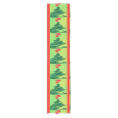 Kerstboom Tafel Runner Korte Tafelloper (Voorkant)