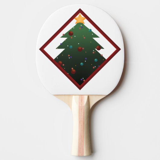 kerstboom tafeltennisbatje (Voorkant)