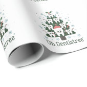 Kerstboom Tandheelkundige Oh Tandheelkundige Tand Cadeaupapier (Rol Hoek)