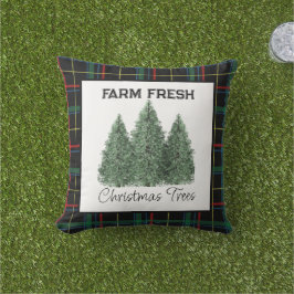 Kerstboom Tartan Schotland Patroon Kerst Decoratie Buitenkussen