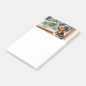 Kerstboom Teckel Sausage Dog Waterverf Post-it® Notes (Schuin)
