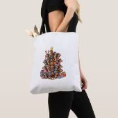 Kerstboom Teckel Worst Hond Teckels Tote Bag (Dichtbij)