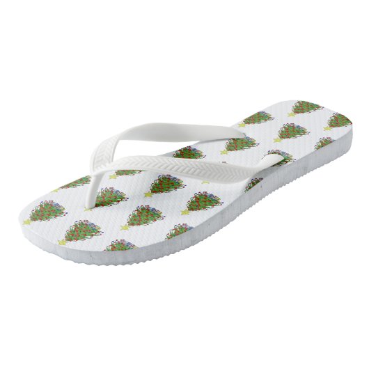 kerstboom teenslippers (Schuin)
