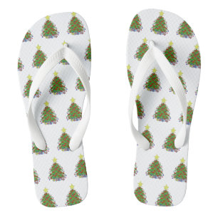 kerstboom teenslippers