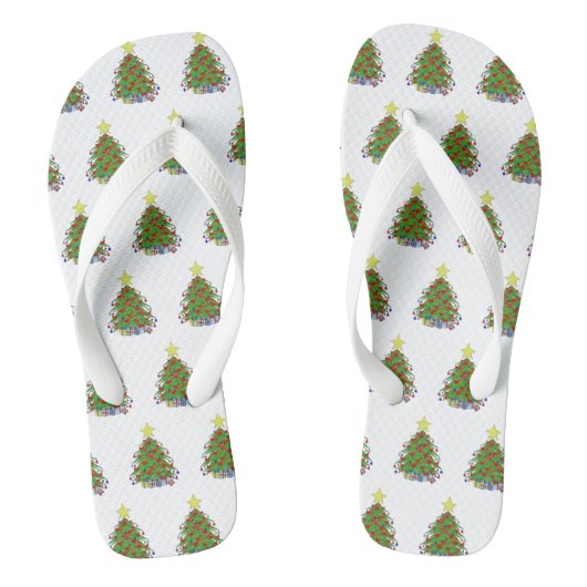 kerstboom teenslippers (Voetbed)