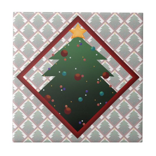 kerstboom tegeltje (Voorkant)