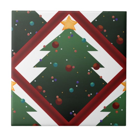 kerstboom tegeltje (Voorkant)
