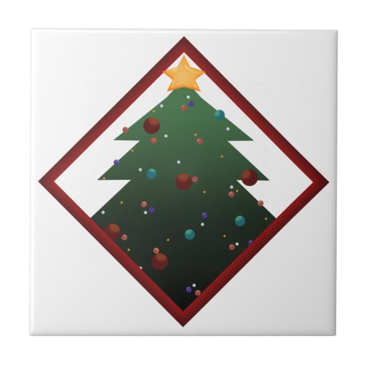 kerstboom tegeltje (Voorkant)