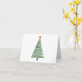 Kerstboom tekening kaart (Gele Bloem)