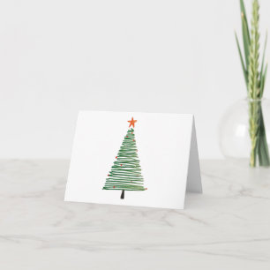 Kerstboom tekening kaart