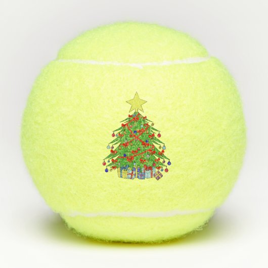 kerstboom tennisballen (Voorkant)