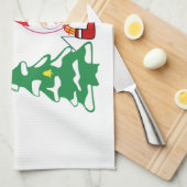 kerstboom theedoek (Quarter Fold)