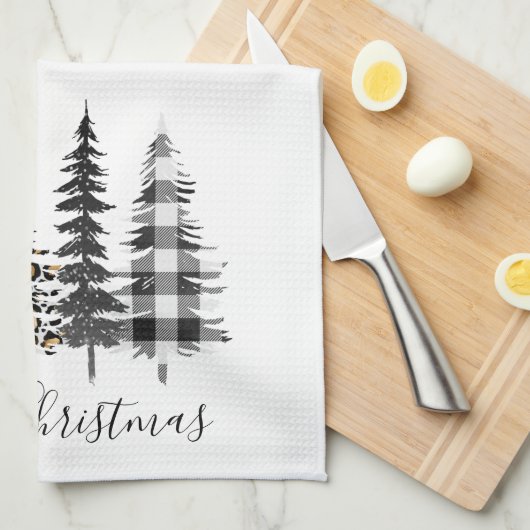 kerstboom theedoek (Quarter Fold)