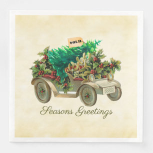 Kerstboom Thuis Brengen Papieren Servet