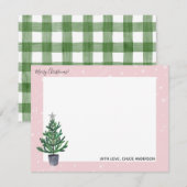 Kerstboom Thuis voor de Feestdagen Briefkaarten (Voorkant / Achterkant)