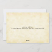 Kerstboom Thuisbezorgen Plat Kerstkaart (Achterkant)