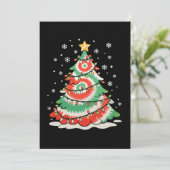 Kerstboom Tie Dye Kerst Retro Sfeer Kaart (Staand voorkant)