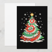 Kerstboom Tie Dye Kerst Retro Sfeer Kaart (Voorkant / Achterkant)
