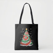 Kerstboom Tie Dye Kerst Retro Sfeer Tote Bag (Voorkant)